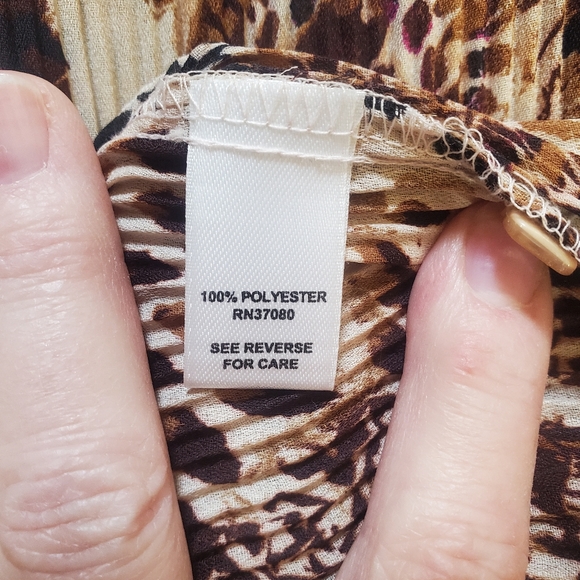 Cato Ribbed Floral Button Up Women's Top Lg - Picture 7 of 9